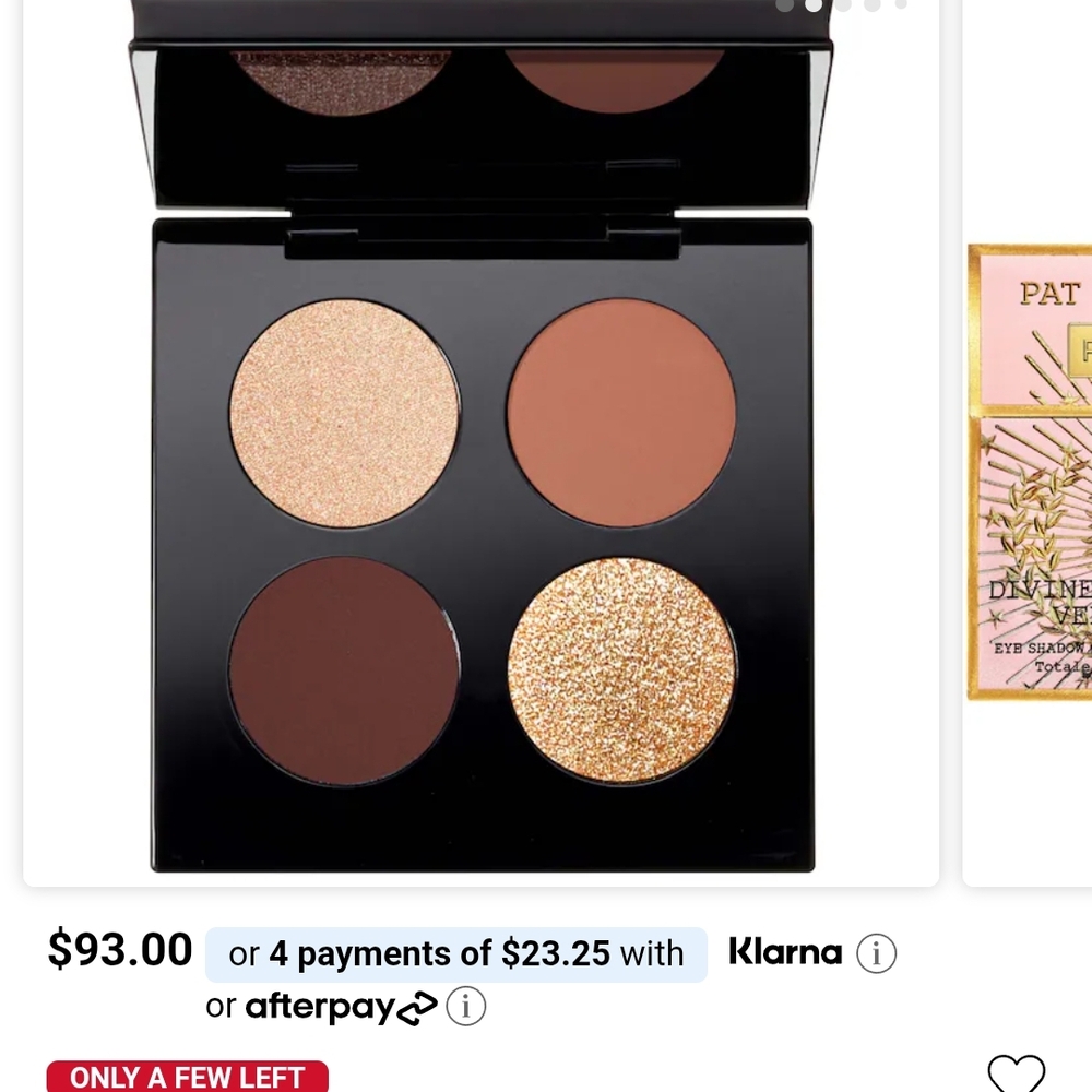Pat McGrath Eyeshadow Palette with Gold and Brown Hues